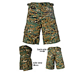 Image of Trooper Clothing Woodland Tactical Shorts w/10 Pockets and D-Ring