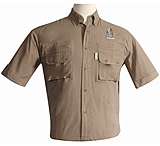 Image of Troy TAG Short Sleeve Safari Shirts in Green/Khaki