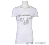 Image of Troy Womens Silhouette V-neck T-shirt