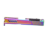 True Precision Axiom Slide Glock 43/43X 9mm Pistol Slide, RMS Optic Cut &amp; Cover Plate, Rainbow, TP-G43S-S-RMS