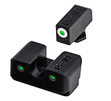 TruGlo Tritium Pro Green Sight Set for Glock Low, White Focus Ring, Steel, Black, TG-TG231G1W