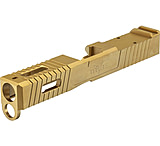 Image of TRYBE Defense Glock 19 Pistol Slide - Version 1, Gen 4, RMR Cut, Gold, SLDG19G4RMR-GLD