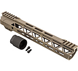Image of TRYBE Defense Magnite Go Fast Ultra Lightweight Handguard, Cut Top Rail, M-LOK, FDE, 12in, MGHDG-V2-12CR-FDE