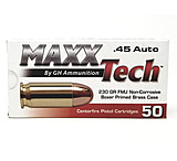 MAXXTECH .45 ACP 230 Grain Full Metal Jacket Brass Cased Centerfire Pistol Ammunition