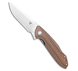 Image of Tuya Knife TuyaKnife Bruiser Liner Lock Knife Brown G-10 3.5 Satin 1601 GW 457B30A1