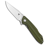 Image of Tuya Knife TuyaKnife Bruiser Liner Lock Knife Green Micarta Satin 1601 EW F266F1A5