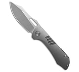 Image of Tuya Knife Tuyaknife Shocker Clip Point Frame Lock Knife Orange Peel Titanium 3.2 Satin 64C0196D