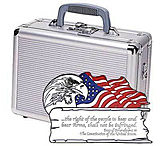 Image of TZ Case Duelly Twelve Pistol Case 12.5x9x6in Second Amendment, Silver TZ0012SS2