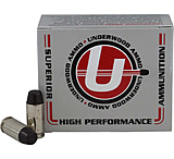 Underwood Ammo .40 S&amp;W 200 Grain Coated Hard Cast Nickel Plated Brass Cased Pistol Ammunition