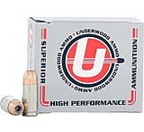 Underwood Ammo 9mm Luger +P 147 Grain Jacketed Hollow Point Nickel Plated Brass Cased Pistol Ammo, 20 Rounds, 139