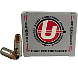 Underwood Ammo 9mm Luger +P 124 Grain Jacketed Hollow Point Nickel Plated Brass Cased Pistol Ammo, 20 Rounds, 134