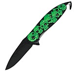 Image of United Cutlery Black Legion 8.5in OAL Neon Skull Assist Folder With Hook