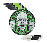 Image of United Cutlery Run Fast Zombie Glow in the Dark Target and Throwing Knives Set