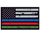 Image of United States Tactical Stickers - USA Flag - RBG Line