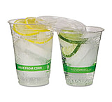 Image of United Stationers Cup 9oz Grn Strpe Corn Cr ECOEPCC9SGS