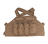 Image of US Palm AK Attack Rack V2 AK47 Four Mag Chest Rig With Armor Pocket Coyote Tan USP00400260