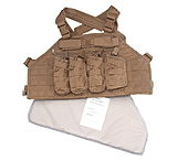 Image of US Palm AK Attack Rack V2 AK47 Four Mag Chest Rig With Custom Level IIIA Soft Armor Insert Coyote Tan USP00400276