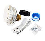 Image of Valterra A01-0172LFVP Flush Mount Water Inlet Fpt 2 3/4in Flange Aluminum Finish, Carded