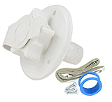 Image of Valterra Flush-Mount Water Inlet - MPT, 2-3/4in Flange