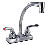 Image of Valterra Phoenix LEDge-Mount 4in Kitchen Faucet - High Arc Tubular Spout