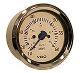 Image of VDO Allentare White 60MPH 3-3/8" 85mm Pitot Speedometer