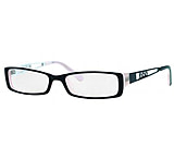 Image of Versus Eyeglasses VR8023-605-5116 with No-Line Progressive Rx Prescription Lenses - Top Havana On Crystal Frame / 51 mm Lenses