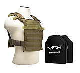 Image of Vism Fast Plate Carrier w/2 10x12in Level III and PE Shooters Cut Hard Ballistic Plates