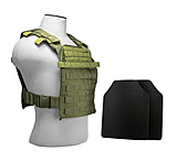 Image of VISM Large Fast Plate Carrier w/UHMWPE Curved 11x14'' Level IIIA Shooters Cut 2X Hard Ballistic Plates