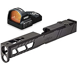 Image of Vortex Viper 1x24mm 6 MOA Red Dot Sight, Black, Viper Red Dot and TRYBE Defense Pistol Slide, Glock 17, Gen 4, Viper Cut, Version 2, Black Cerakote
