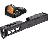 Image of Vortex Viper 1x24mm 6 MOA Red Dot Sight, Black, Viper Red Dot and TRYBE Defense Pistol Slide, Glock 19, Gen 3, Viper Cut, Version 2, Black Cerakote