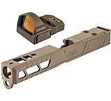 Image of Vortex Viper 1x24mm 6 MOA Red Dot Sight, FDE, Viper Red Dot and TRYBE Defense Pistol Slide, Glock 17, Gen 3, Viper Cut, Version 2, FDE Cerakote
