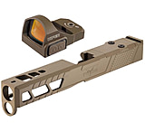 Image of Vortex Viper 1x24mm 6 MOA Red Dot Sight, FDE, Viper Red Dot and TRYBE Defense Pistol Slide, Glock 17, Gen 4, Viper Cut, Version 2, FDE Cerakote