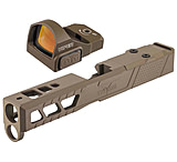 Image of Vortex Viper 1x24mm 6 MOA Red Dot Sight, FDE, Viper Red Dot and TRYBE Defense Pistol Slide, Glock 19, Gen 4, Viper Cut, Version 2, FDE Cerakote