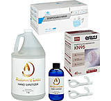Image of OpticsPlanet PPE Kit (50 3Ply Masks + 40 KN95 Masks + 1gal Hand Sanitizer + 8oz Hand Sanitizer + 2 NoTouch Keyrings) for Pandemic Flu Preparedness &amp; Protection