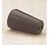 Image of VWR Black Rubber Stoppers, Two-Hole 4--M292