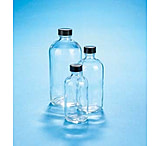Image of VWR Boston Round Bottles, Clear, Narrow Mouth VW5111628C25 Bulk Packs With Unattached Caps In Bags