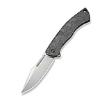Image of We Knife Co Ltd Essential Knight Flipper Knife Gray Titanium Handle With Etched Pattern 3.6inch Satin Finished Bohler M390 Blade