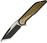 Image of We Knife Co Ltd Framelock Blk/Satin Black/Gld Folding Knife