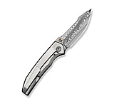 Image of We Knife Co Ltd Ryson Thumb Stud Knife Gray Titanium Handle 3.33inch Hugin Damasteel Blade