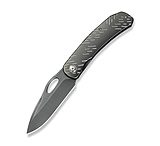 Image of We Knife Co Ltd Weknife Inmate Front Flipper &amp; Thumb Hole Knife Polished Gray Titanium Handle With Satin Raindrops 3.7inch Polished Gray Cpm 20cv Blade