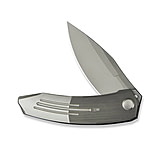 Image of We Knife Co Ltd Weknife Sine Wave Flipper Knife Gray Hand Rubbed &amp; Satin Titanium Handle