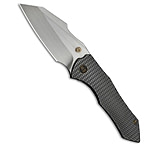 Image of We Knife Co Ltd WE High-Fin XL Frame Lock Knife Diamond Pattern Polished Gray Ti 3.5 Satin BF3ED960