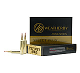 Weatherby Select Plus .257 Magnum 100 Grain Swift Scirocco Brass Cased Centerfire Rifle Ammunition