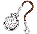 Image of Wenger Standard Issue Alarm Pocket Watch Stainless Steel Pocket Watch