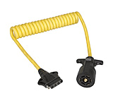 Image of Wesbar 7-Way Trailer to 5-Way Flat Car End Coiled Jumper w/ 4ft cable