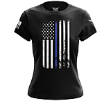 Image of We the People Holsters American Flag Thin Blue Line Women's Short Sleeve Shirt 8A516A8B