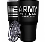 Image of We the People Holsters Army Vet + American Flag Stainless Steel Tumbler 773AC2BD