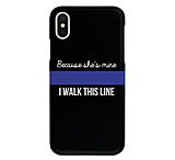 Image of We the People Holsters Because She's Mine - Police Officer Thin Blue Line Case 472E17F1
