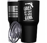 Image of We the People Holsters Girls Just Wana Have Guns + American Flag Stainless Steel Tumbler 03D89747