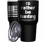 Image of We the People Holsters Id Rather Be Hunting + American Flag Stainless Steel Tumbler 33E00054